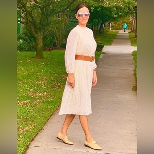 Zara Dotted Pleaded Dress , size M